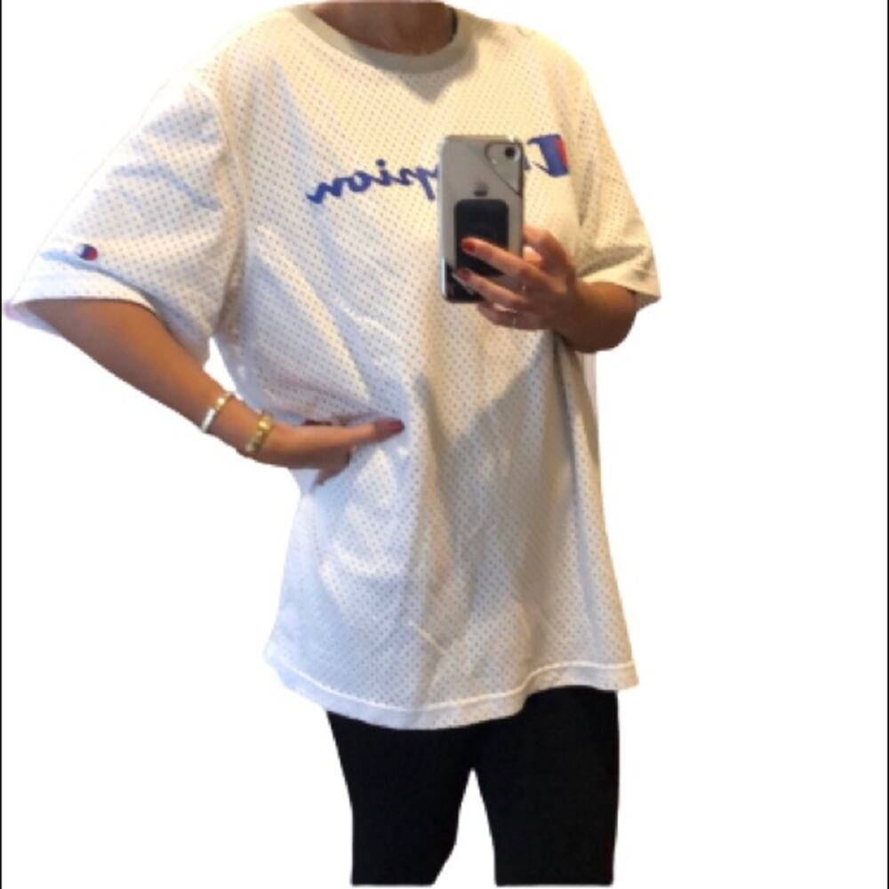 CHAMPION Reversible Perforated White T shirt